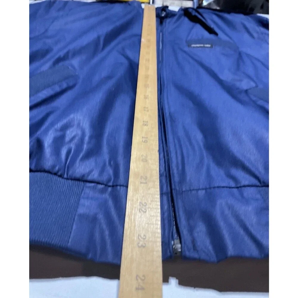 Vintage Members Only Navy Blue Bomber Jacket Mens 44 Full Zip Insulated Thailand